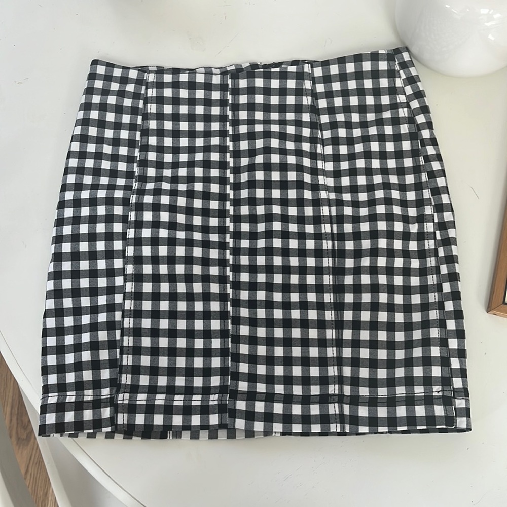 Free people plaid mini skirt